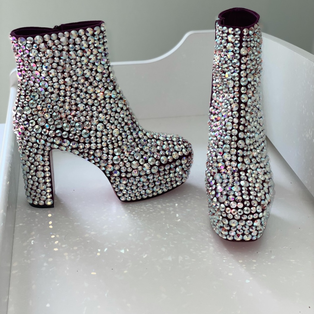 SOLD! RARE Christian Louboutin STRASS Boots - Picture 8 of 17